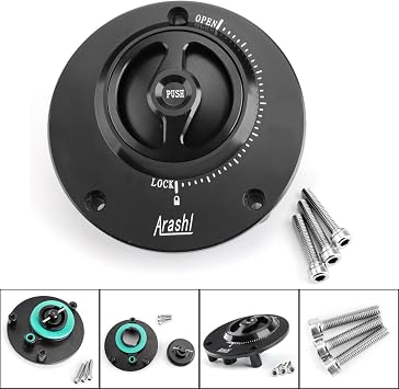 Keyless Fuel Cover Gas Tank Cap for Yamaha YZF-R1 2004-2017, YZF-R6 2003-2016, FJ-09/MT-09 Tracer 2013-2016, FJR 1300 2006-2016, FZ8 2011-2015, MT-03 All Year