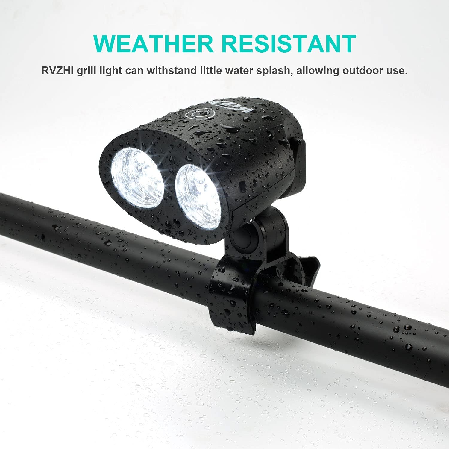RVZHI Barbecue Grill Light, Outdoor 360 Degree Flexible BBQ Light with 10 Super Bright LED Lights, Heat Resistant Night Grill Light with Sturdy Clamp Mount Fits Most Grill Handle, Batteries Included : Patio, Lawn & Garden