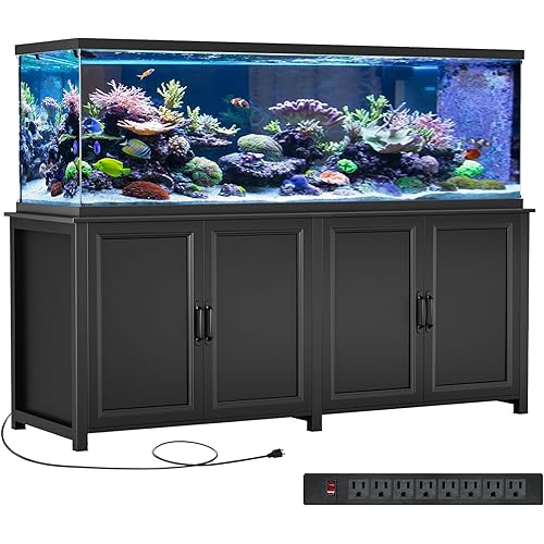 GDLF 180-200 Gallon Large Fish Tank Stand, Aquarium Stand with 72"*24" Tabletop Fits 125/150/180/200 Volumns Aquariums,2200LBS Capacity Heavy Duty