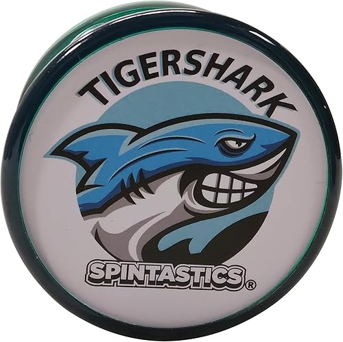 Spintastics Tiburón tigre, rodamiento de bolas, forma de ala, diseñado por el campeón mundial de yoyó, verde