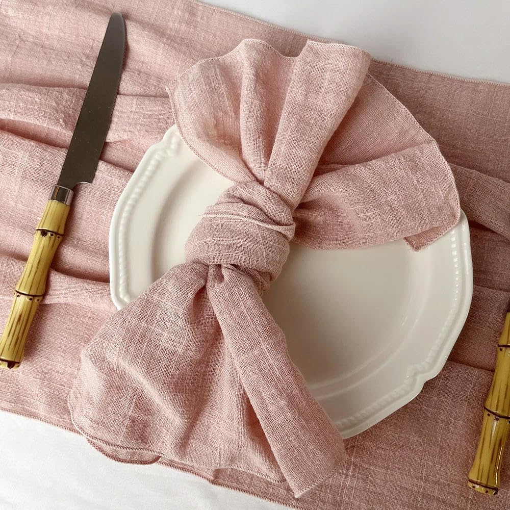 50 Stück 30 x 30 cm Stoffservietten zum Nähen, Gaze, Baumwollstoff, Hochzeit, Tischdekoration für Abendessen, Party, Weihnachten