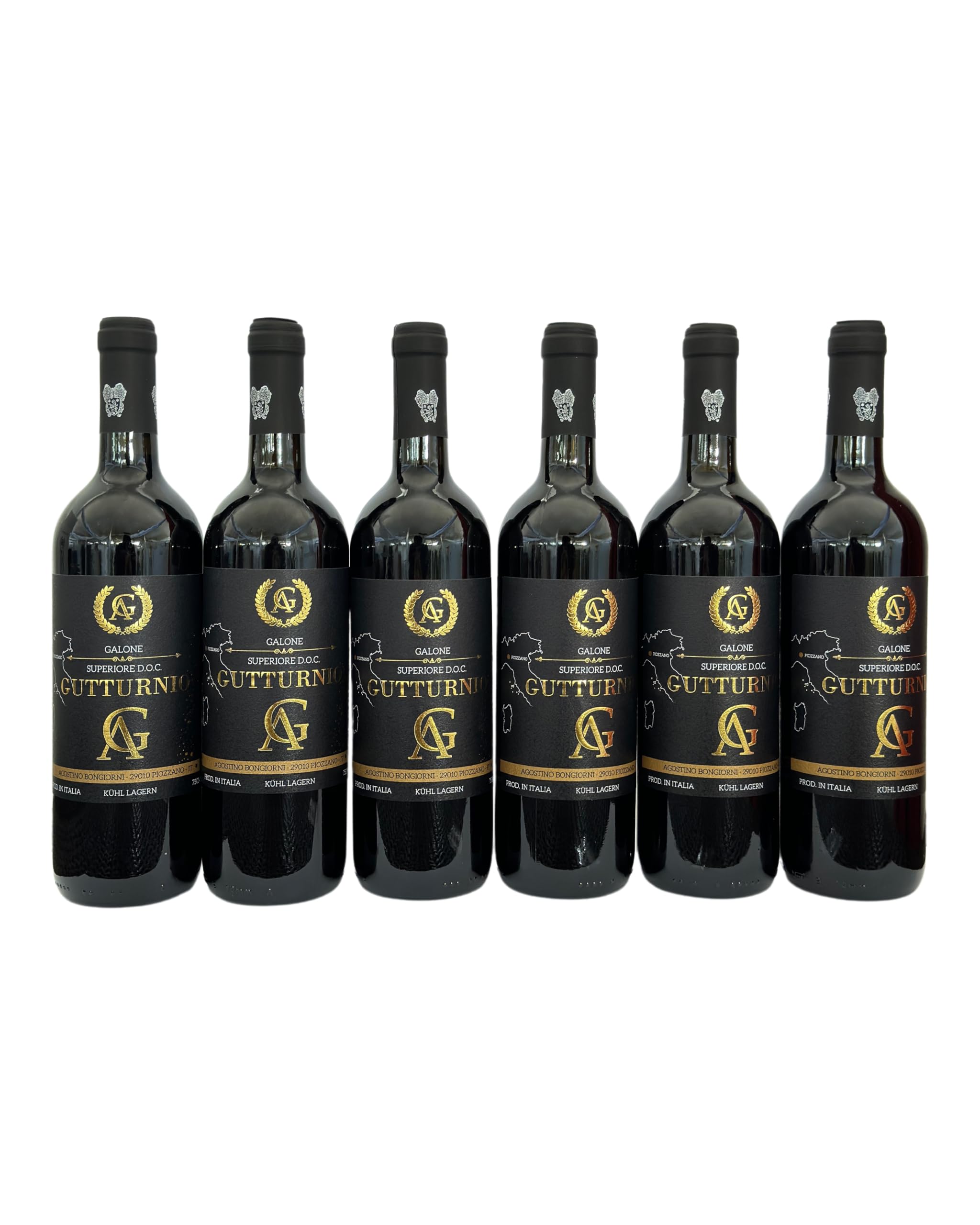 Gutturnio Rotwein | Vino Galone - Trockener, Fruchtiger, Roter Wein der Rebosorten Barbera & Bonarda, erwachsen im Geschmack perfekt für Dinner & Feiern (6)