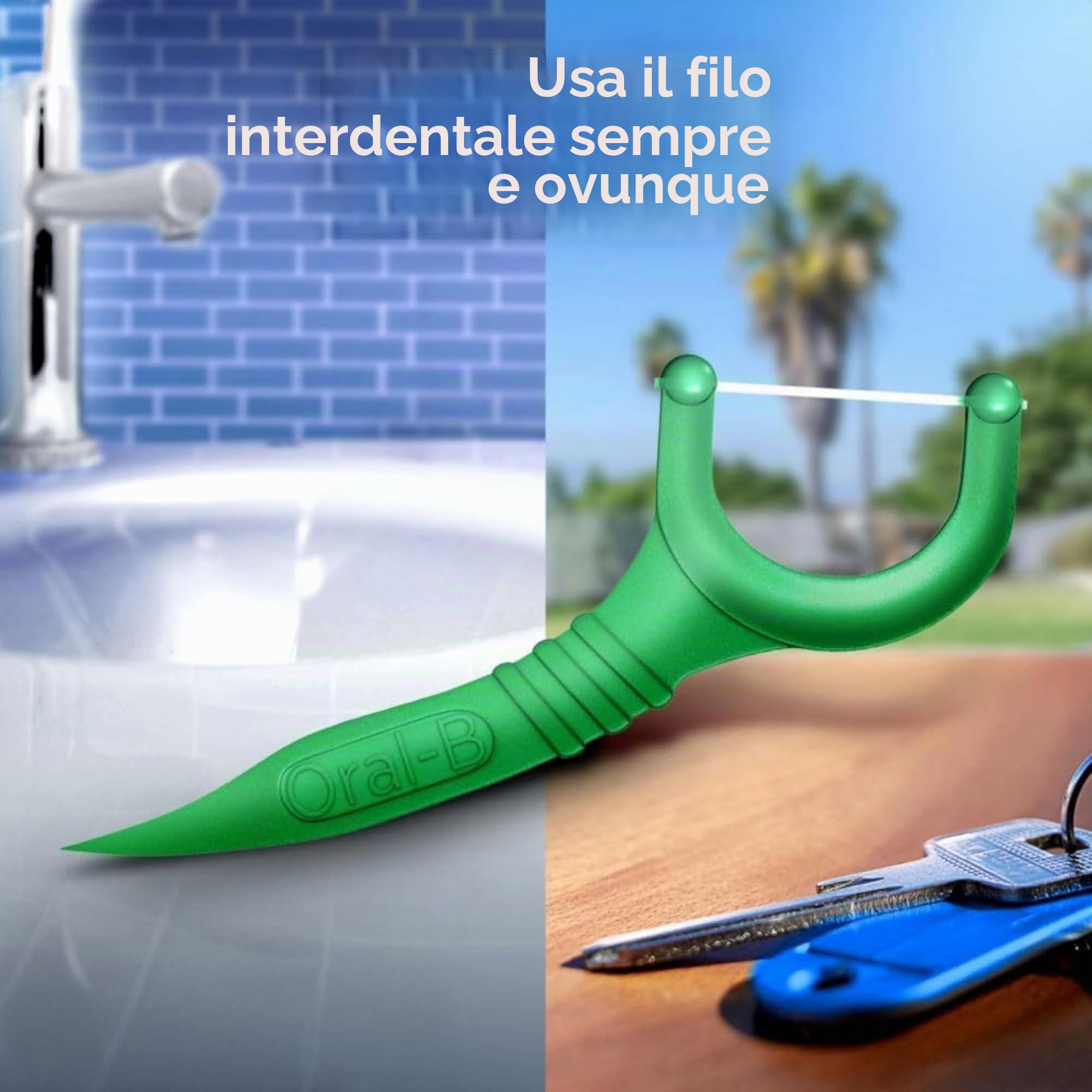Oral-B, bastoncini interdentali con sentore di menta a lunga durata, con confezione da 75 (confezione da 6)