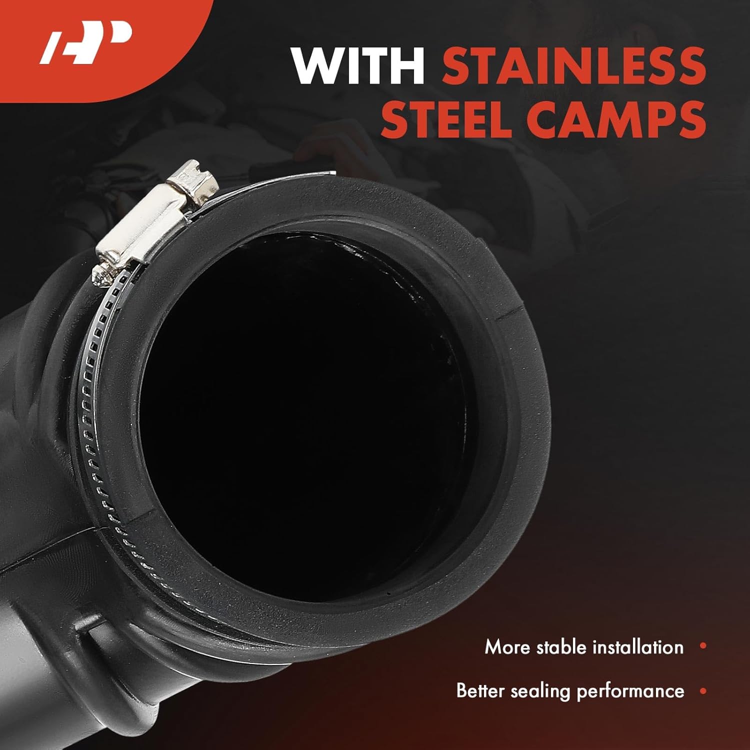 A-Premium Engine Air Clean Intake Tube Hose with Clamps Compatible with Ford Escort 1988-1991 & Mazda Protege 1990-1995 & Mercury Tracer 1991-1996, 1.8L