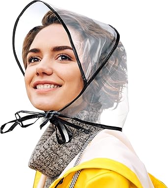 Amazon.com: 6 Pieces Rain Bonnet with Visor Clear Waterproof Rain Scarf ...