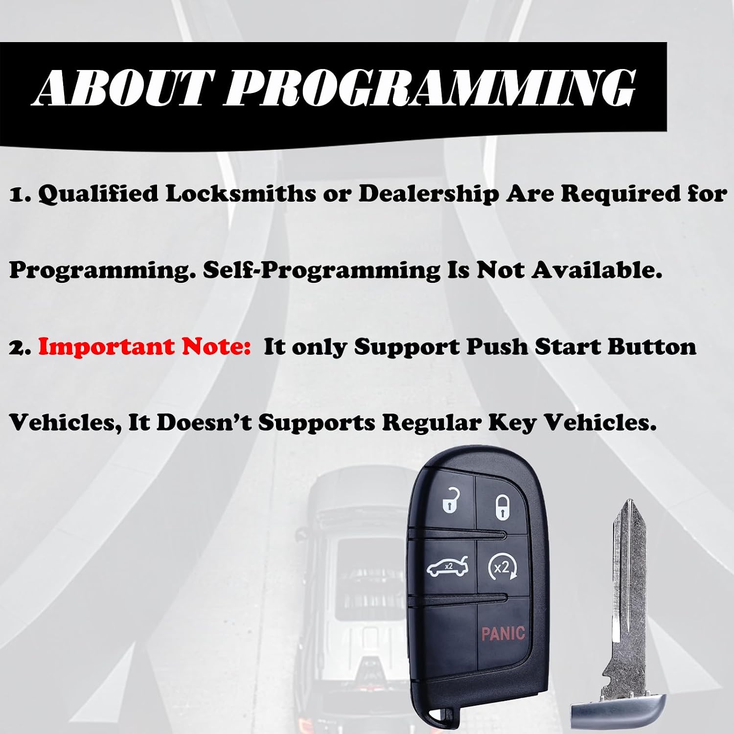 MechanMagic Key Fob Replacement Compatible for Chrysler 300 Dodge Charger 2011-2018 Challenger 2015-2018 Dart 2014-2016 Smart Key Car Keyless Entry Remote Control M3N-40821302