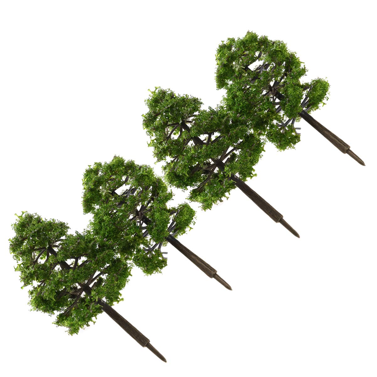 Wakauto 20pcs Model Trees for Train Scenery 3.54inch Miniature Artificial Scale Trees Railroad Architecture Diorama Supplies for DIY Building Model Scenery Landscape