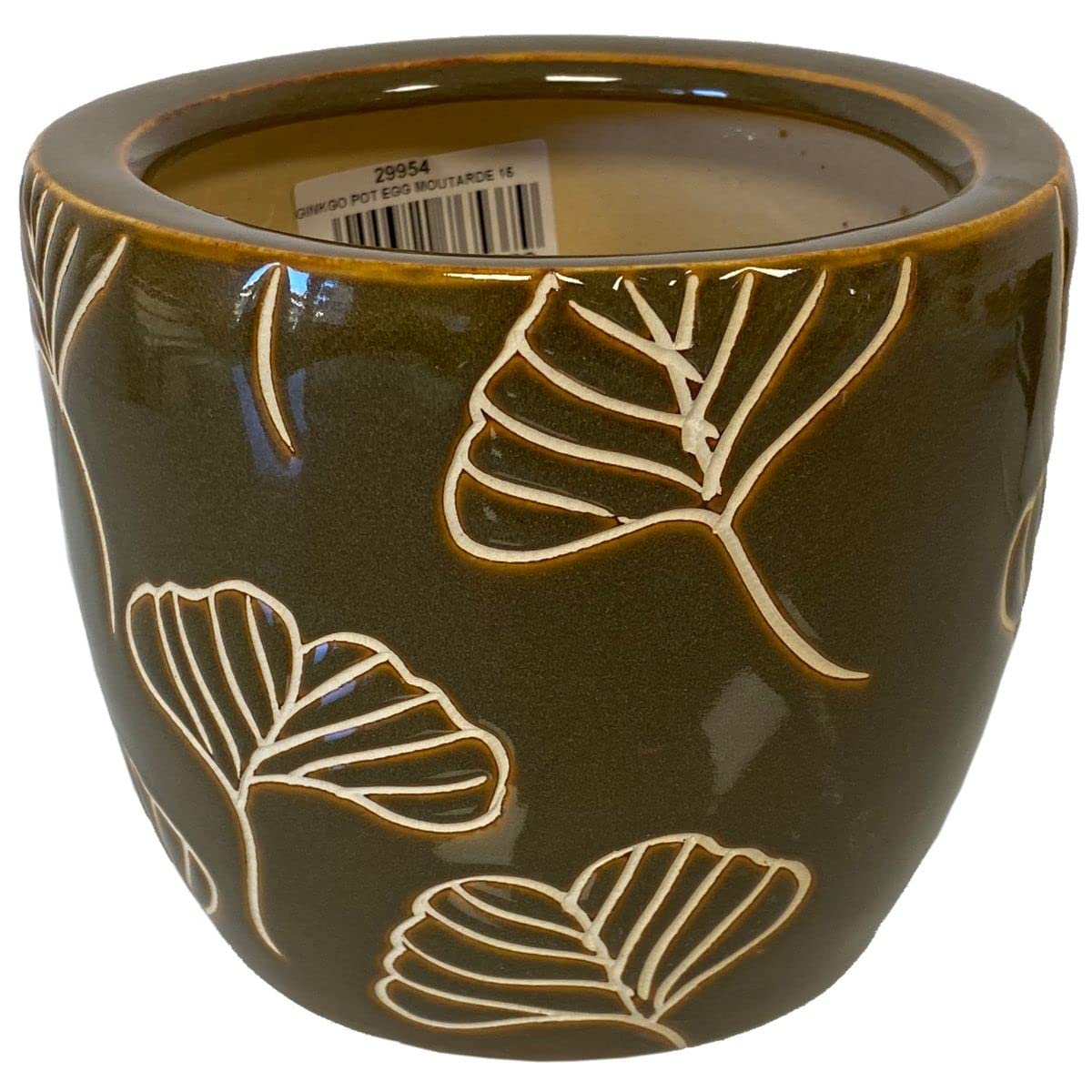 Cache pot ginkgo jaune en terre cuite 23 cm pour éviter le pourrissement des racines