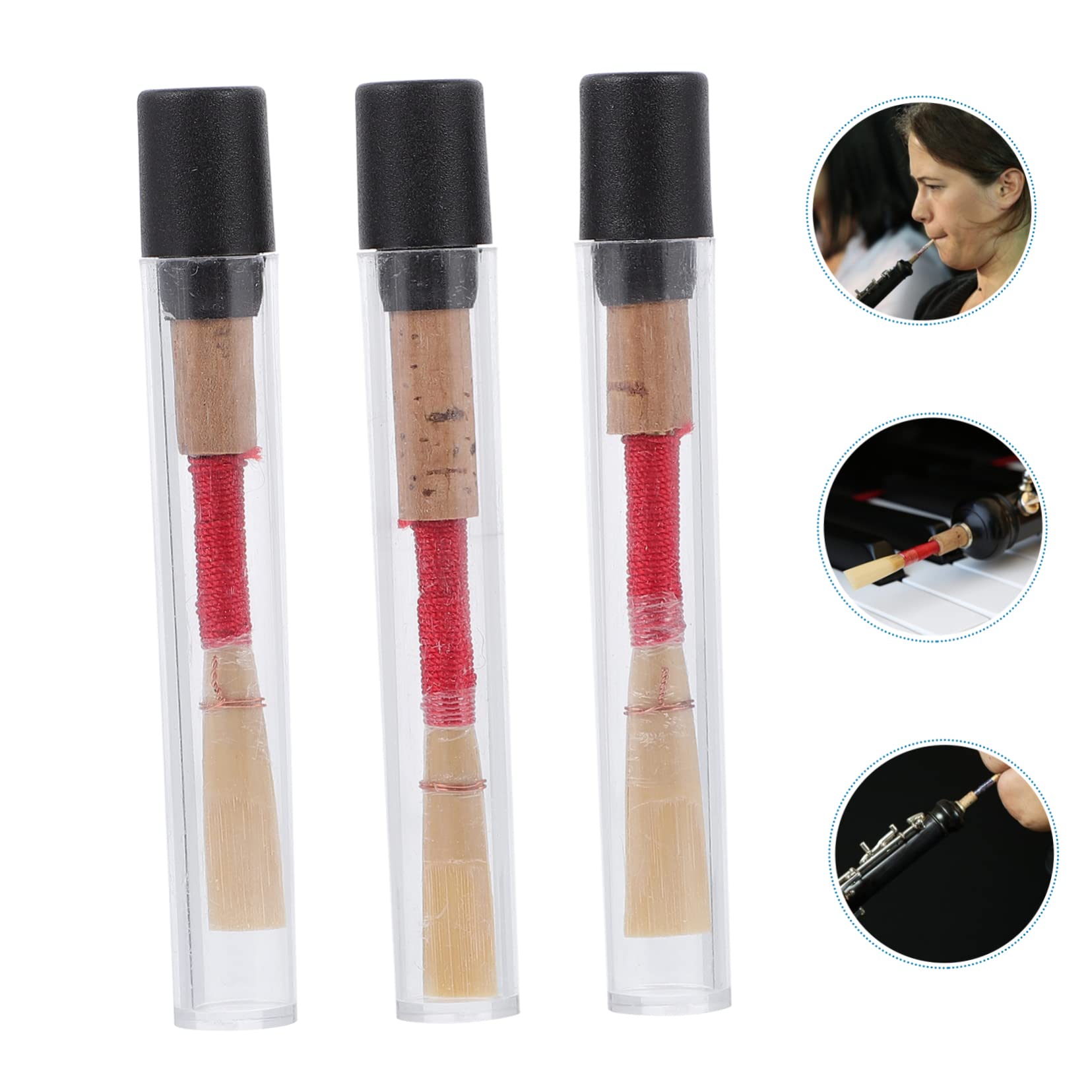 TOYANDONA 15pezzi Reeds Per Oboe Legno Con Scatole Di Stoccaggio Da Facile Da Installare e Sicuri Accessori Per Strumenti Musicali Alta Durata e Protezione Ottimale