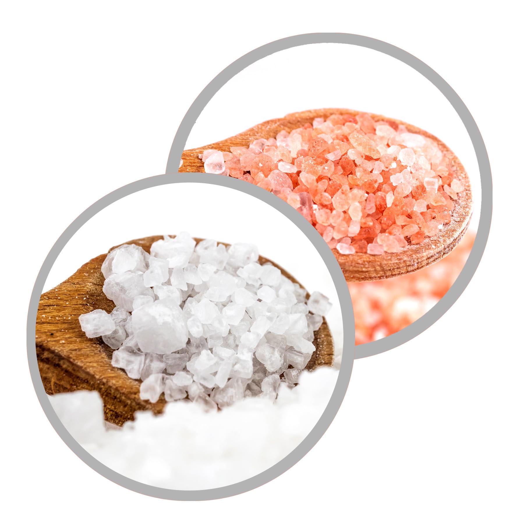 Set of 2-Pack, Mediterranean Sea Salt and Premium Gourmet Himalayan Pink Salt, Extra Coarse Grain (1-Pound Bag of each)