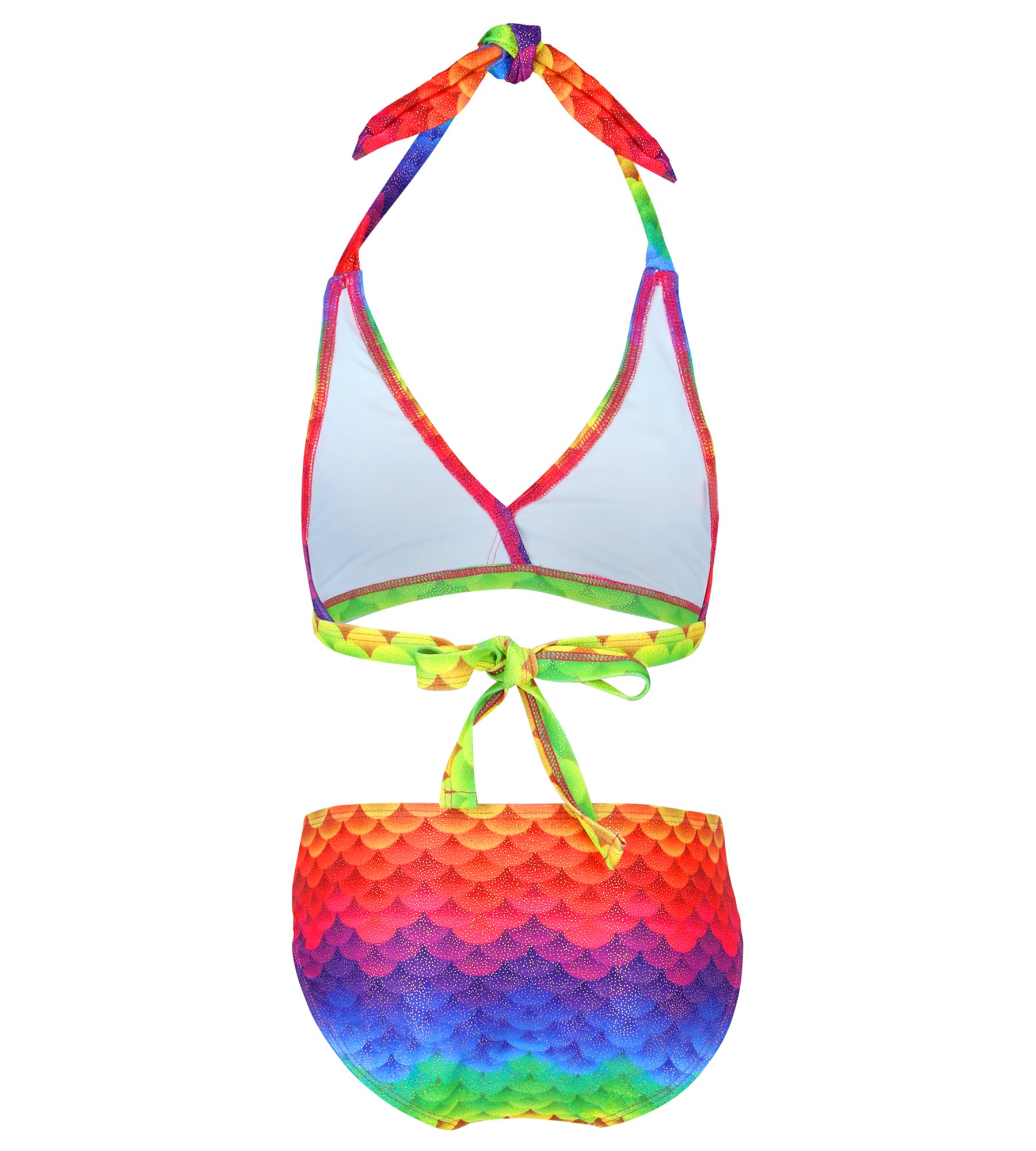 Jessica Simpson Girls' Two Piece Bikini Swimsuit, Hawaiian Tropical, 5