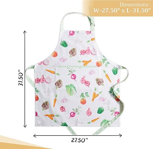 Miniatura 4 de Maison d' Hermine Delantal 100% de algodón para mujeres con bolsillo de cocina delantal de chef para hombres Cocinar Jardinería Servidor Camarera