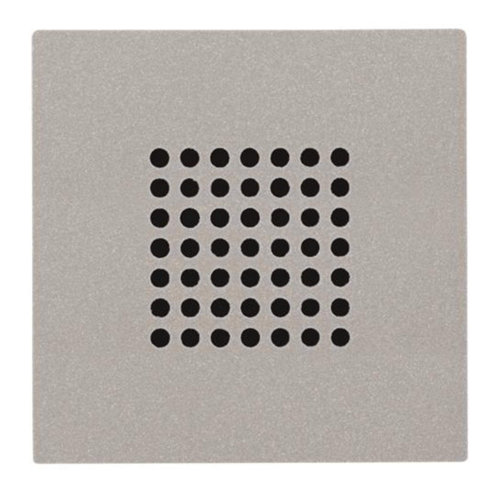 Couvercle enceinte 2 Zenit argent Niessen plaque pour haut-parleur