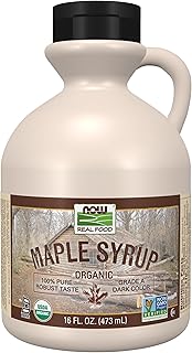 Now Foods Organic Maple Syrup Formally Grade a and B Dark Color -16 Ounce Bottle