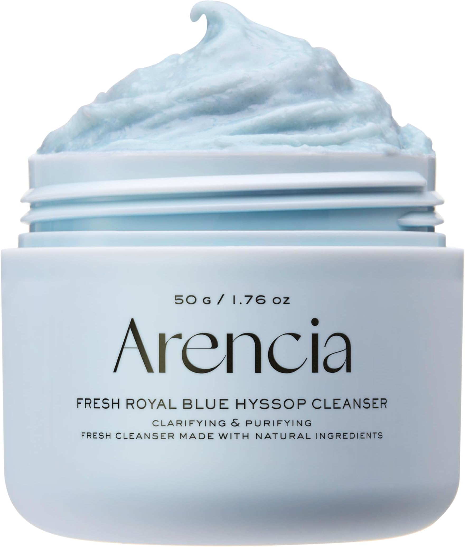 Arencia Hyssop Brightening & Deep-Cleansing Face Scrub & Exfoliator - All Skin Types, For Sebaceous Filaments & Blackheads (50g)