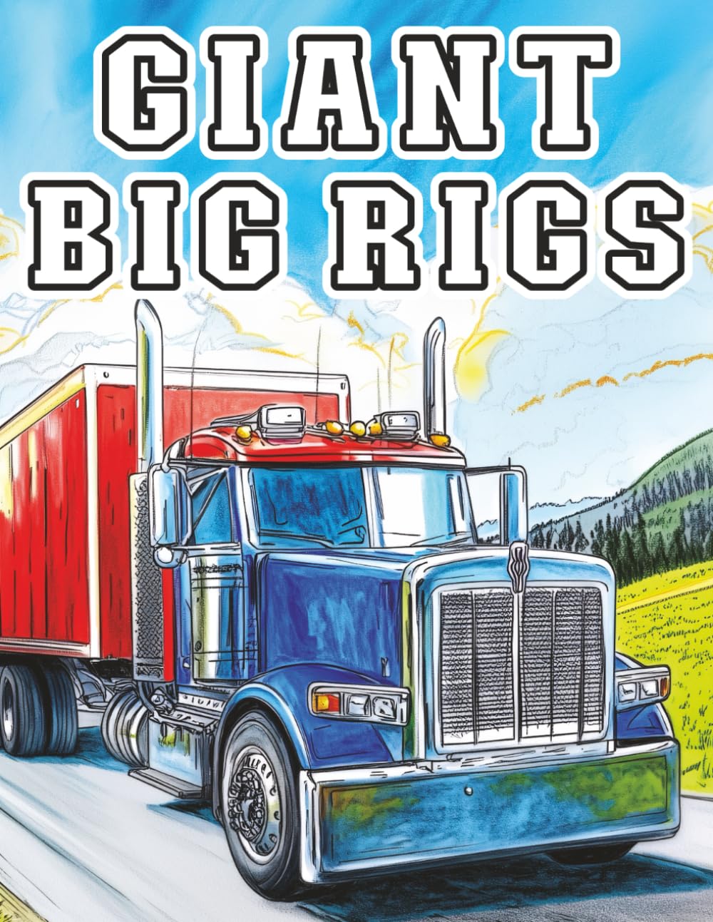 Giant Big Rigs: Iconic Semi Truck Coloring Book with Legendary Trucks Design for Stress Relief and Relaxation