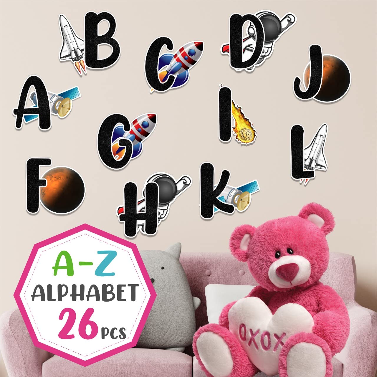 Seyal® Space Astronaut A - Z Alphabet Wall Sticker, small - Image 2