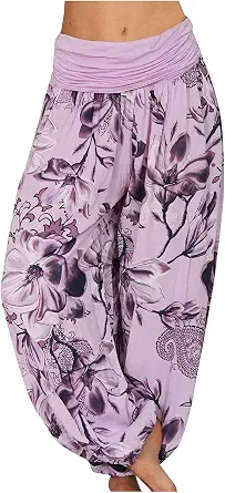 Harem Pants Women Hippie High Waist Boho Plus Size Casual Yoga Flowy Lounge Pajama Joggers