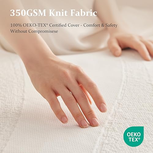 Miniatura 4 de Colchón tamaño King, colchón de espuma viscoelástica de té verde sin fibra de vidrio de 10 pulgadas, espuma refrescante con infusión de gel, alivio