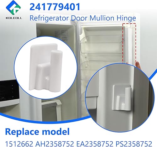 Miniatura 4 de Paquete de 2 bisagras para puerta de refrigerador 241779401 compatibles con Frigidaire Electrolux Kenmore reemplaza 1512662 AP4393564 PS2358752