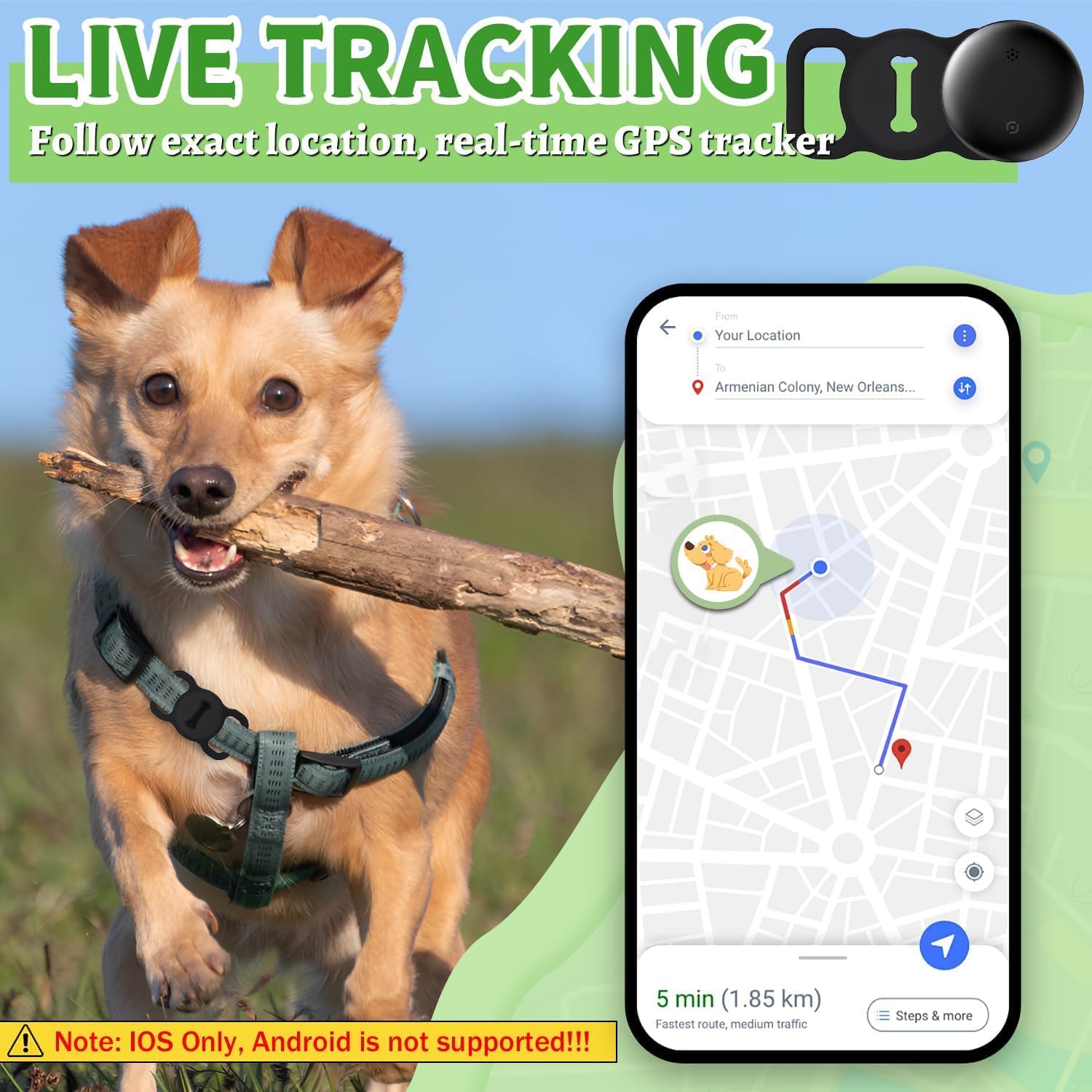 Quixion Cat Tracker, Real Time GPS Tracker for Cats, Works with Apple Find My (Only iOS), Pet GPS Tracker for Cats Dog, No Monthly Fee, Pet Trackers with Dogs Collar Trackers Holder for All Collars 3 71FTljg isL. AC SL1500