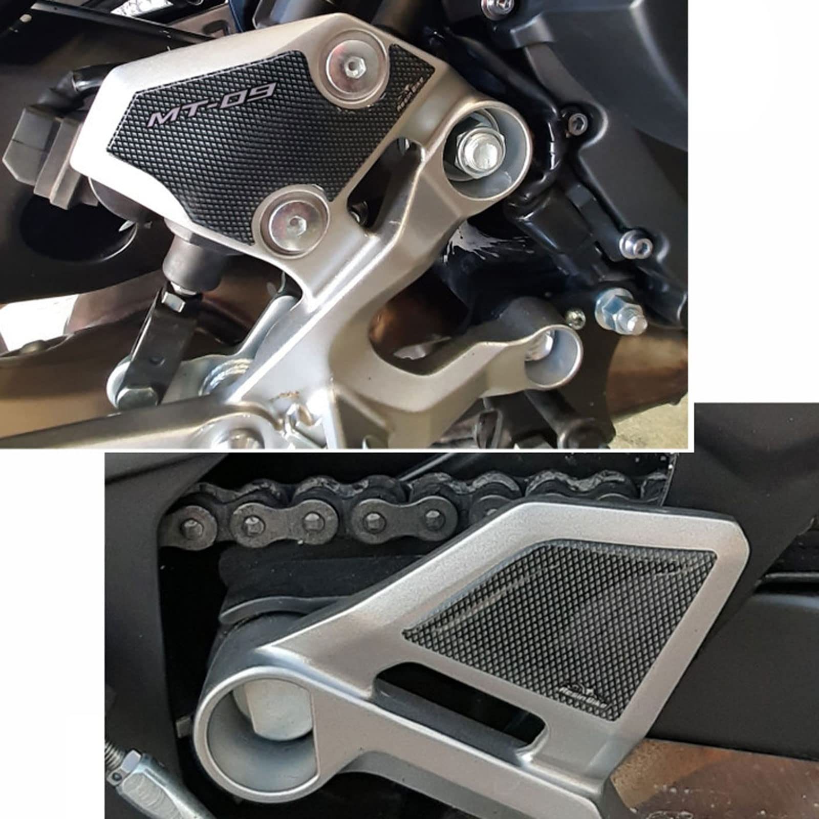 Resin Bike Motorcycle 3D Stickers Compatible with Yamaha MT 09 2013 2020. Heel Sill Protection from Bumps and Scratches. Pair of Resin Stickers - Carbon Fiber Effect - - Gadget Moto