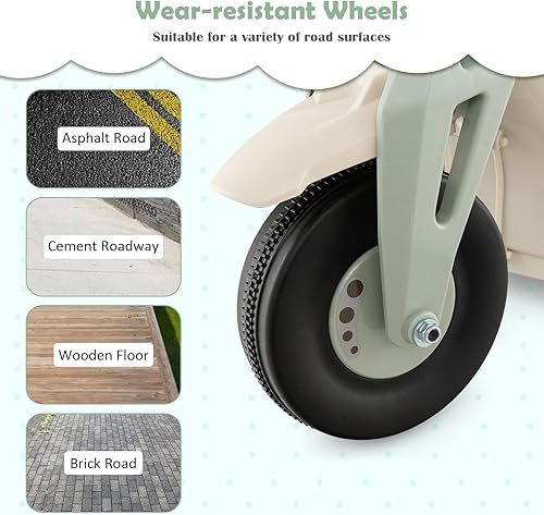 Miniatura 5 de HONEY JOY Motocicleta de paseo de 6 V con fabricante de burbujas, luz LED, música, pedal de pie, adelanteatrás, motocicleta eléctrica de 3 ruedas