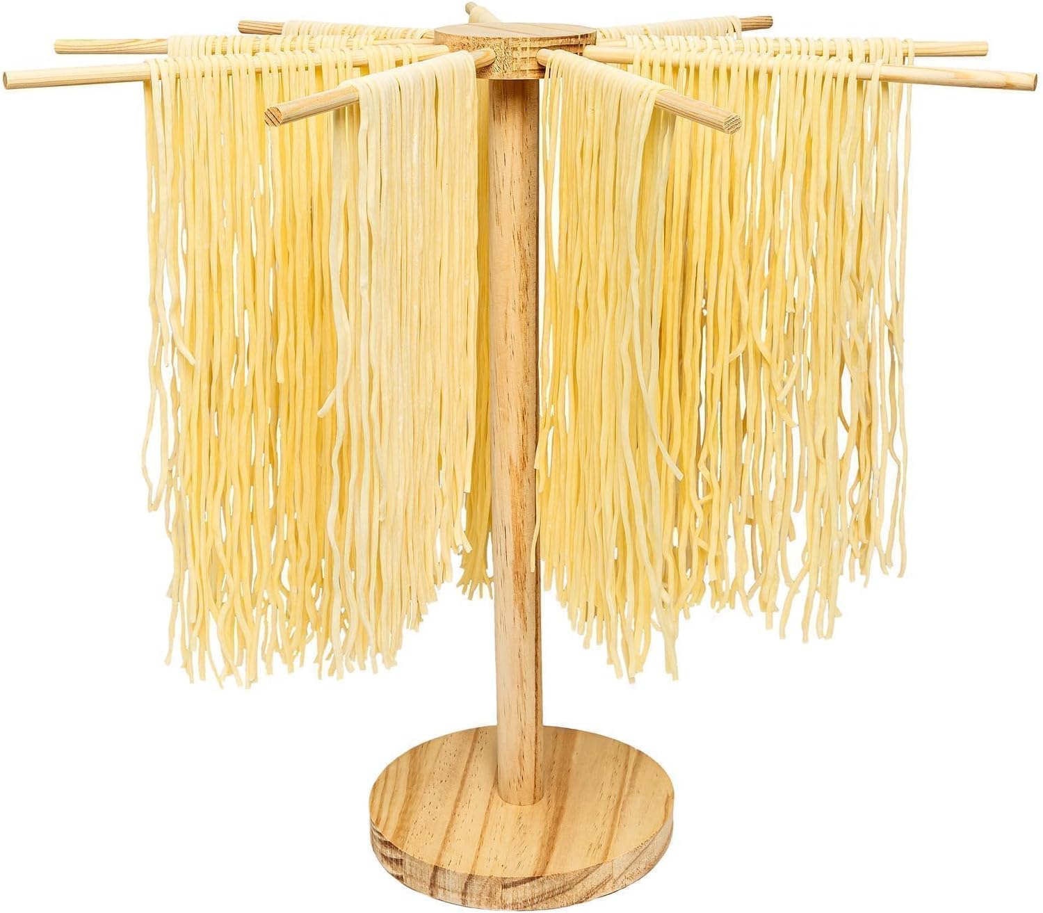 Pasta Drying Rack Wood, Large Pasta Drying Rack Collapsible, Household Noodle Dryer Hanger Stand for Fresh Pasta and Cooking (Beech Wood), Q3213WQDWE23