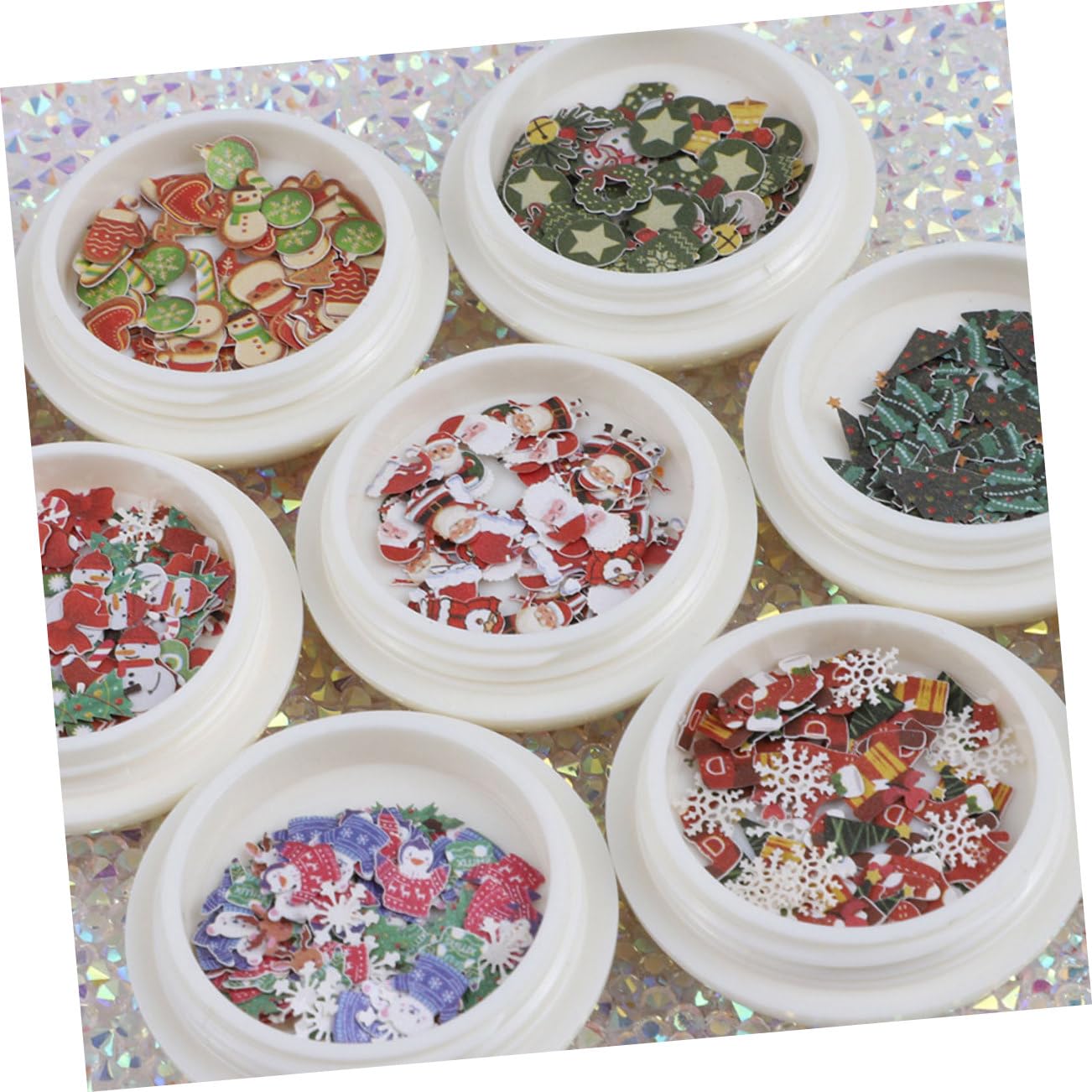 Ipetboom 2 Set Nail Art Paillettes Di Natale Adesivi Per Unghie Di Natale Fette Di Unghie Di Decalcomania Per ie Di Fiocchi Per ie Di Fette Di Nail 12 scatole*2