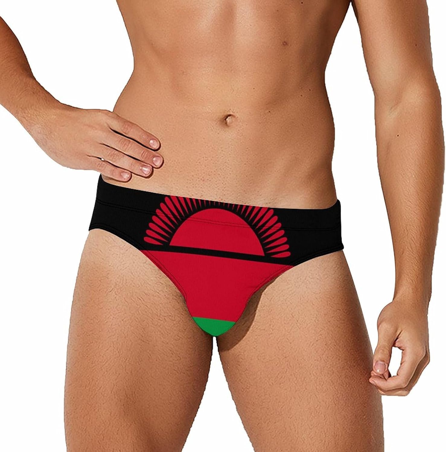 MIKMAX Berserker Flag Men's Swimwear Boxer Soft Triangle Thong Swimsuit Briefs Swim Trunk Sports Underwear