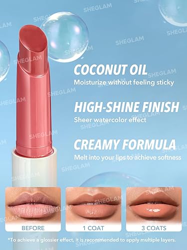 Miniatura 5 de SHEGLAM PoutPerfect - Lápiz labial sólido hidratante no pegajoso con aceite de coco, para caminar por la playa