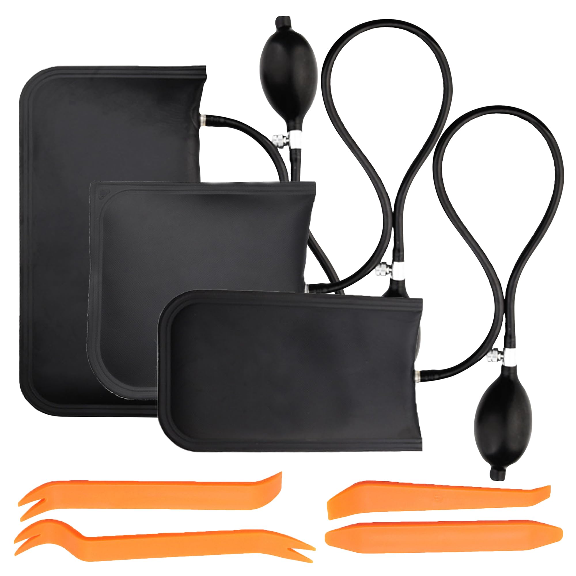 Air Wedge Bag with Long Hose, Commercial Grade Air Wedge Bag Pump, Inflatable Shim, Inflatable Airbag, 3 Pack