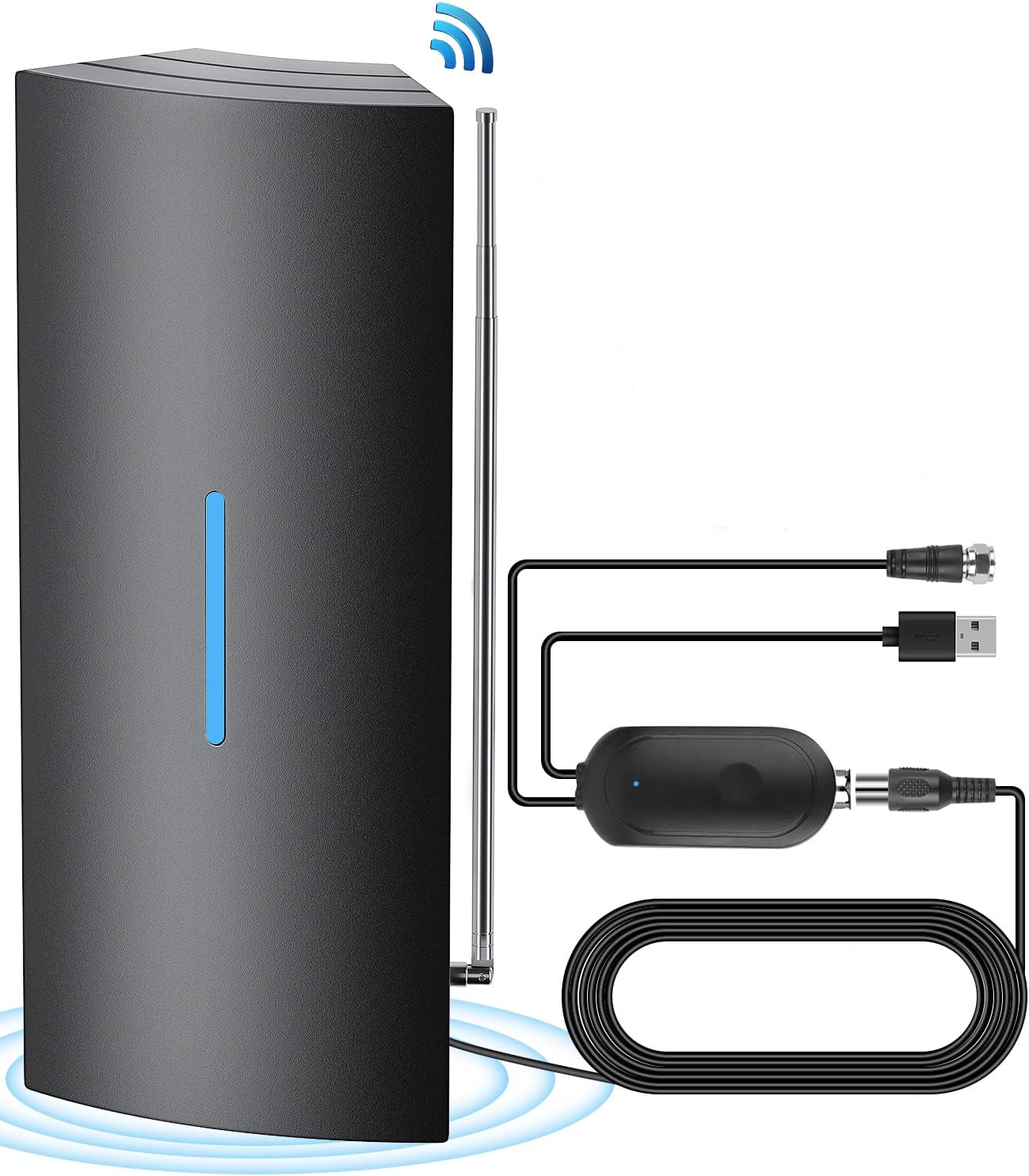 High Gain TV Antenna 420+ Miles Range Amplified Digital HDTV Antenna Indoor Outdoor - Support 4K 1080p Smart TV and All Older TV's - TV Antenna with Signal Booster - 36ft Coax Cable : Electronics