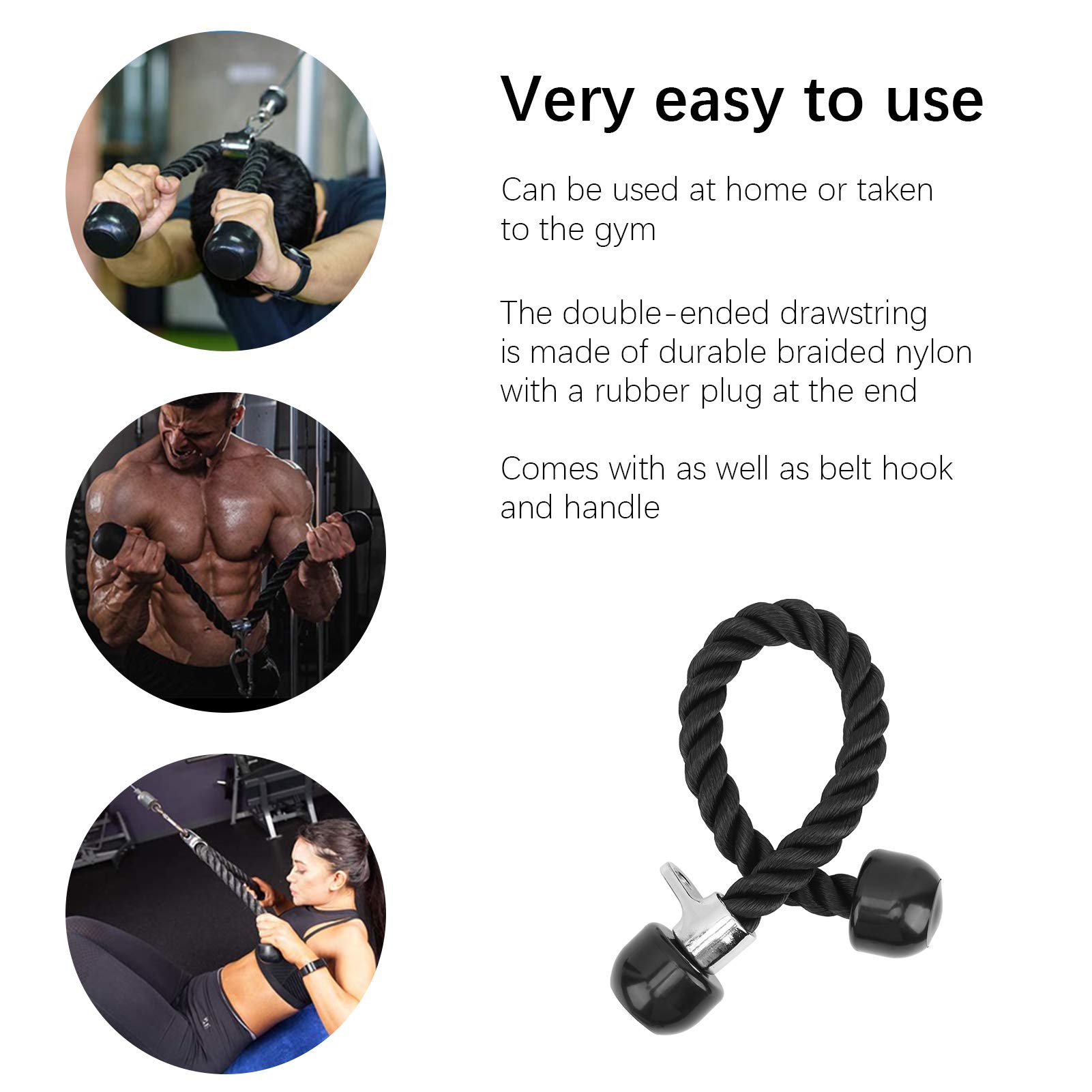 de Polea para Gimnasio, Máquina de Elevación Ajustable y Duradera para Equipos de Gimnasio en Casa, Incluye Cable de 2m y Accesorios