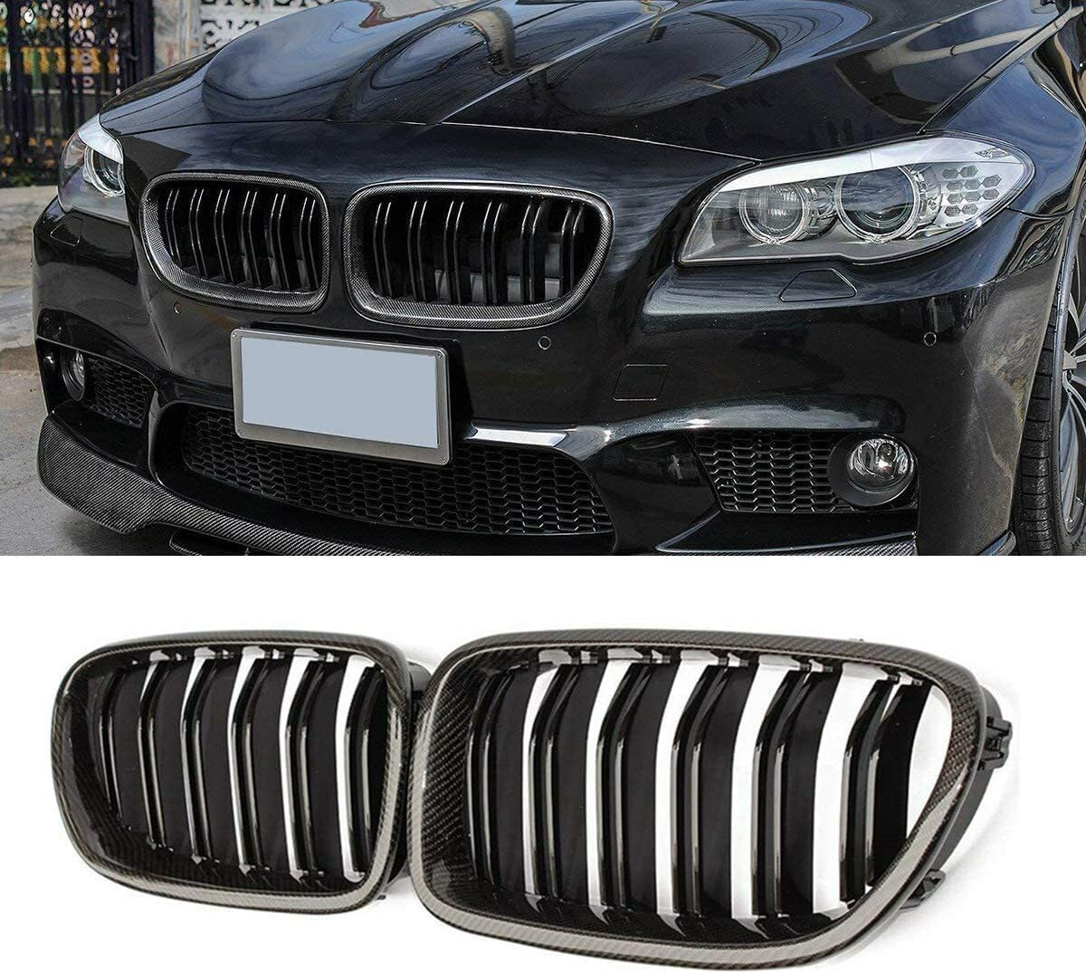 Real Carbon Fiber Front Grille Fit For BMW 5 Series F10 F11 F18 M5