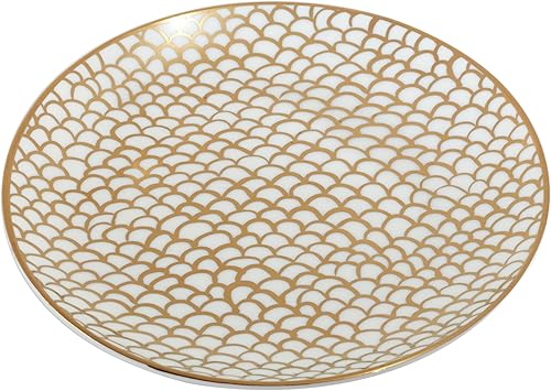 Miniatura 4 de Certified International Mosaic - Platos de almuerzo/canapé chapados en oro, 6 pulgadas, juego de 6 diseños surtidos