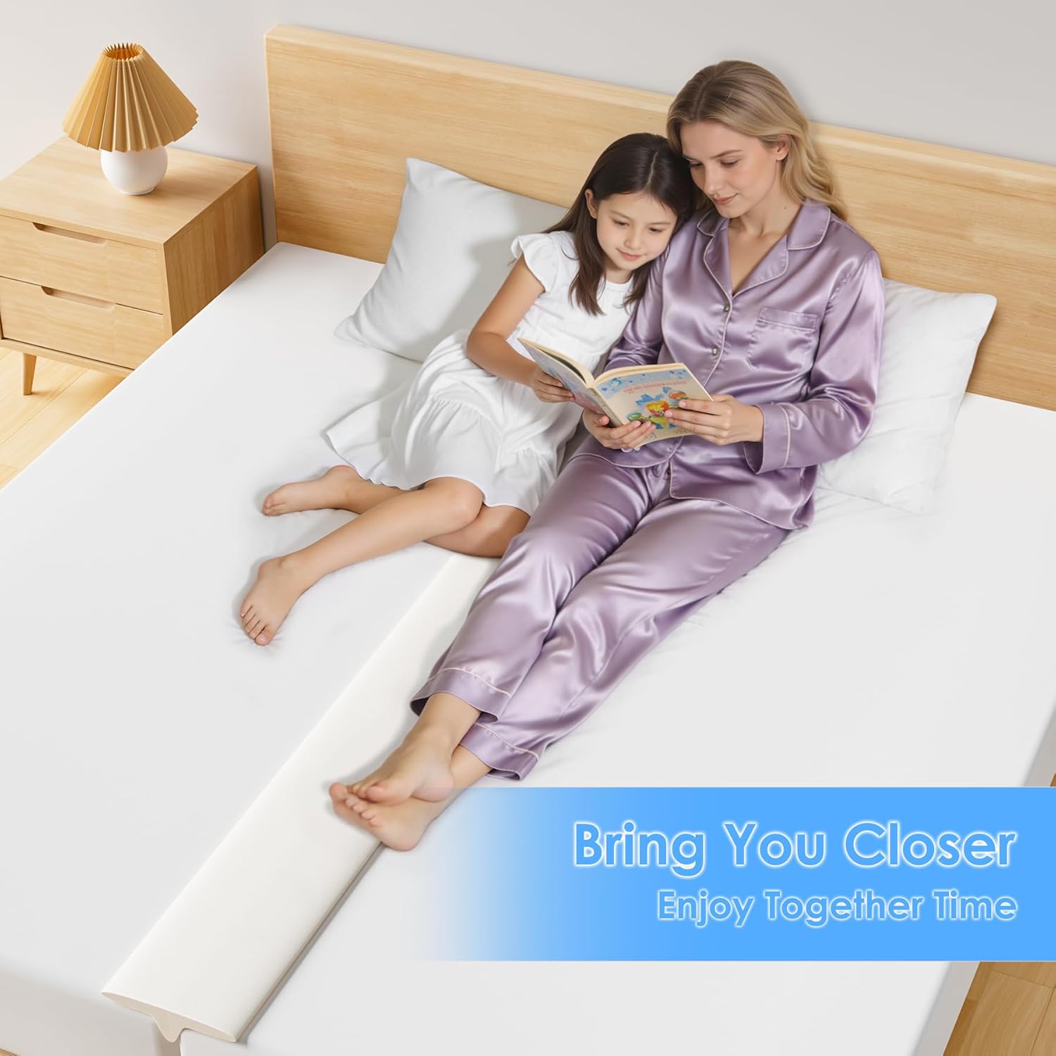 75" x 12" Split King Gap Filler for Adjustable Bed, Extra Wide Bed Bridge Twin to King Bed Converter Kit with Washable Cover, Twin Bed Mattress Connector for Family Room Guest Stayover