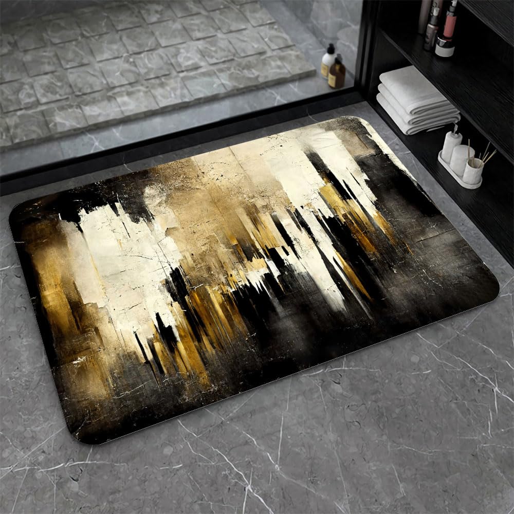ZHUZHISHAN Diatomaceous Earth Bath Mat,Watercolor Graffiti Street Art- Non-Slip Volume Super Absorbent Fast Drying Eco-Friendly Easy to Clean for