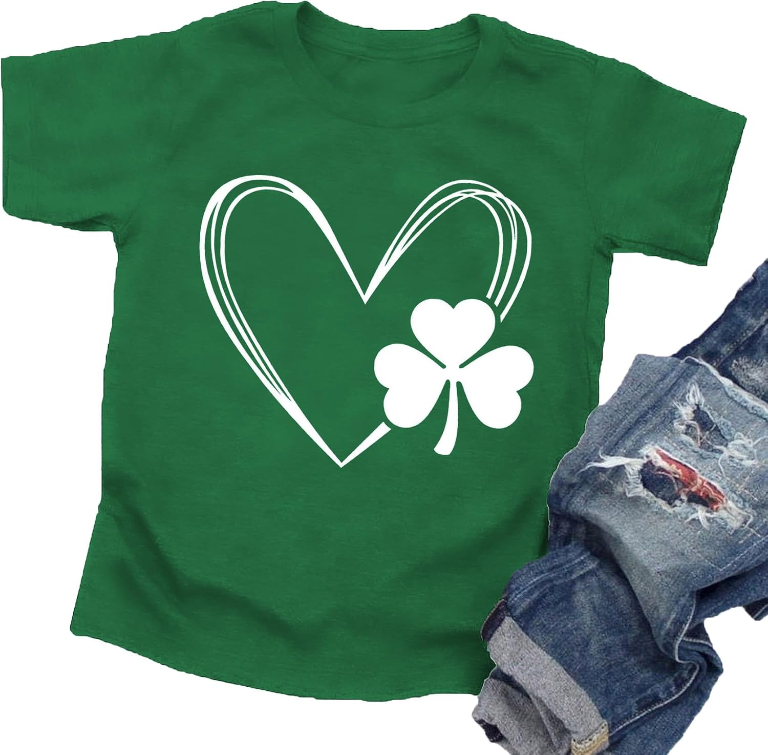 Toddler St Patricks Day Shirt Girls Shamrock T Shirt Boys Irish Graphic Tee Lucky Short Sleeve Kids Tops