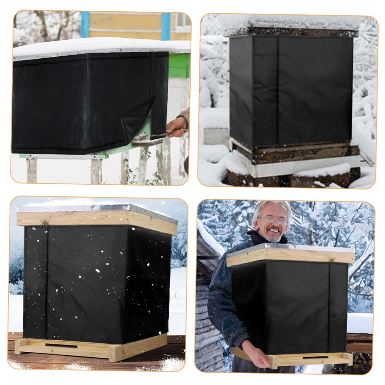 Patio Beehive Protector Cover Oxford Easy to Install Lightweight Beehive Protection Ventilation for Garden