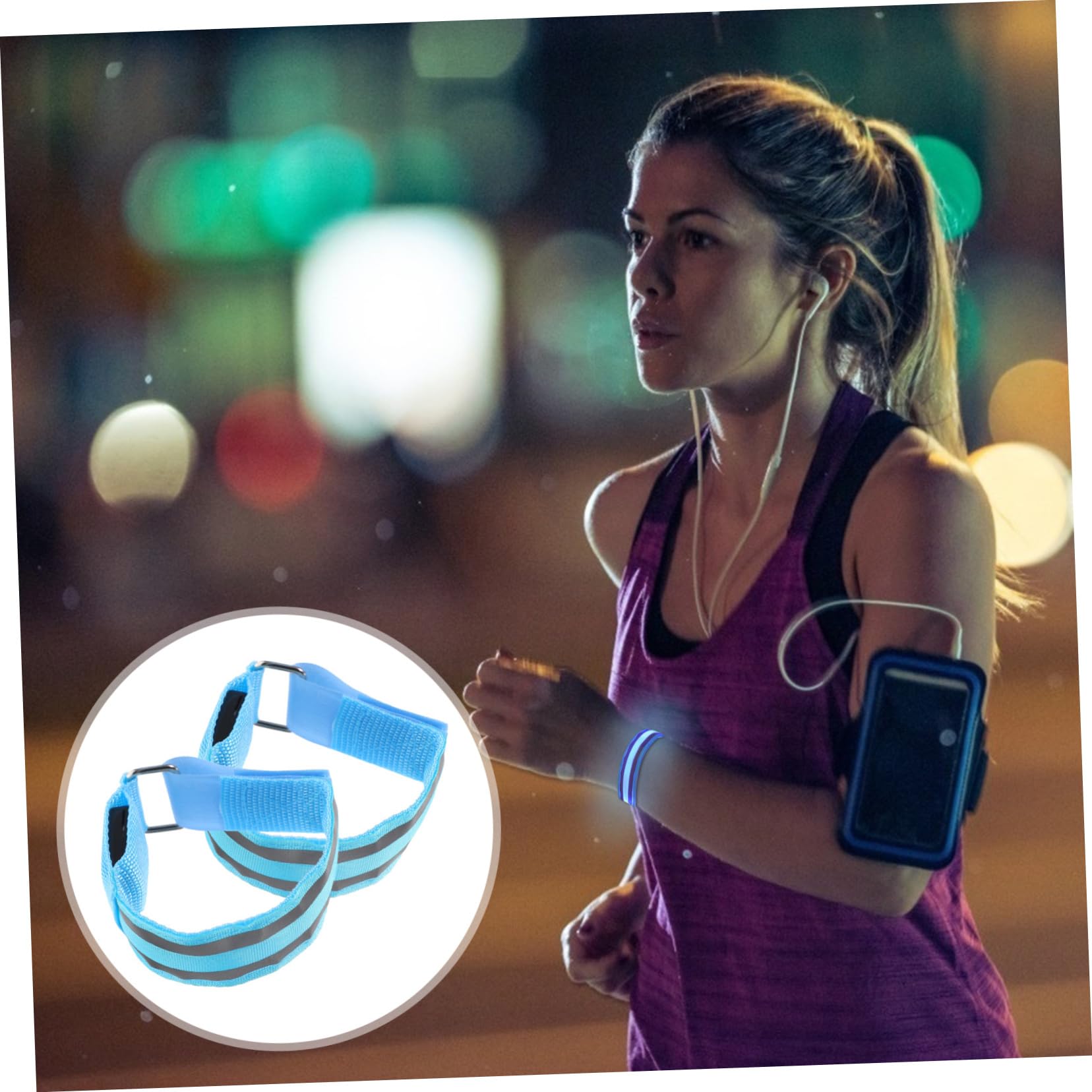 Sosoport LED-Lauflichter Armband mit leuchtendem LED- Nachtsicherheitsarmband led armbänder warnleuchte led uhrenarmbänder leuchtende Armbänder Armbänder blinkende Armbänder rot