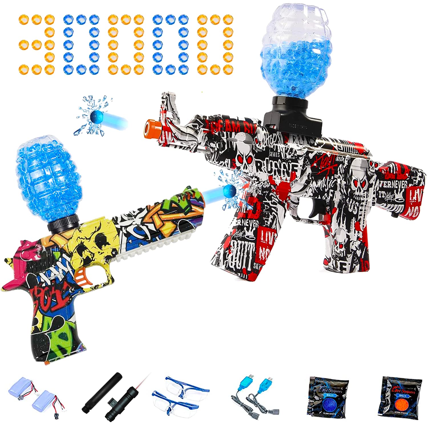 Buy Gel Blaster Electric Toy (Pack of 2) Full Kit with 30,000 Water