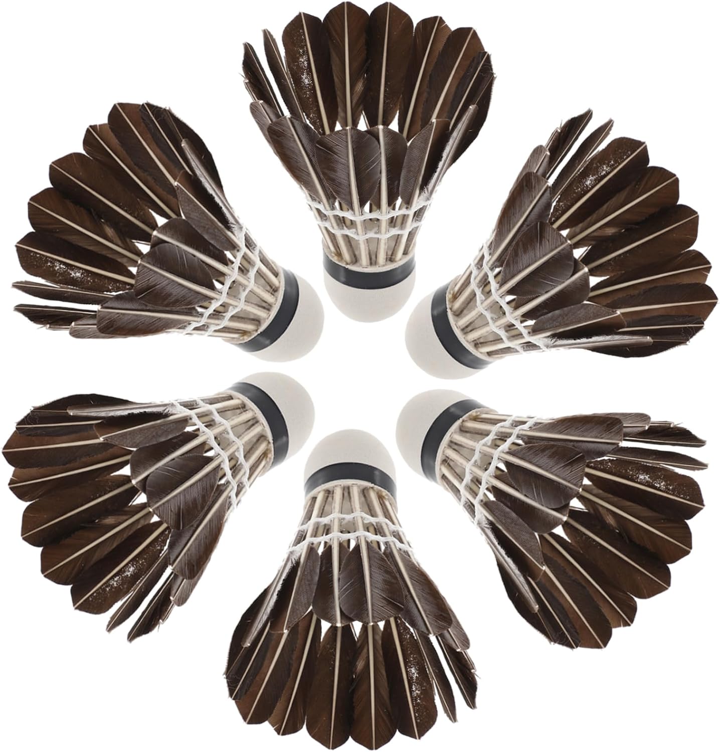 6pcs Portable Shuttlecocks for Badminton Training Shuttlecocks for Boys and Girls Adults Lightweight Wind-Resistant for Outdoor Sports Activities