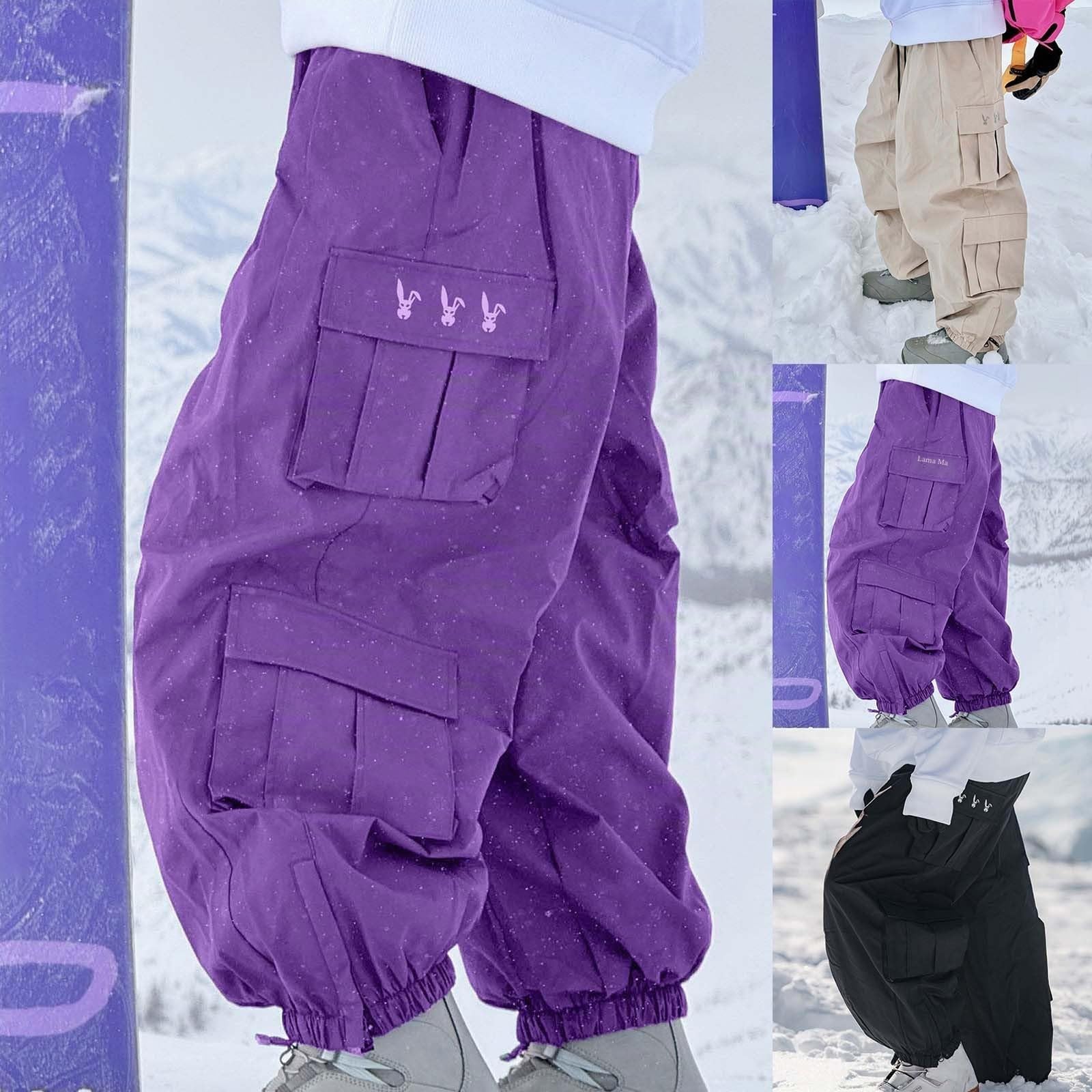 Pantalon de ski pour homme, femme, baggy de snowboard large, pantalon de neige, surdimensionné, multi-poches, imperméable, coupe-vent, respirant, chaud, randonnée, hiver, pantalon de chasse