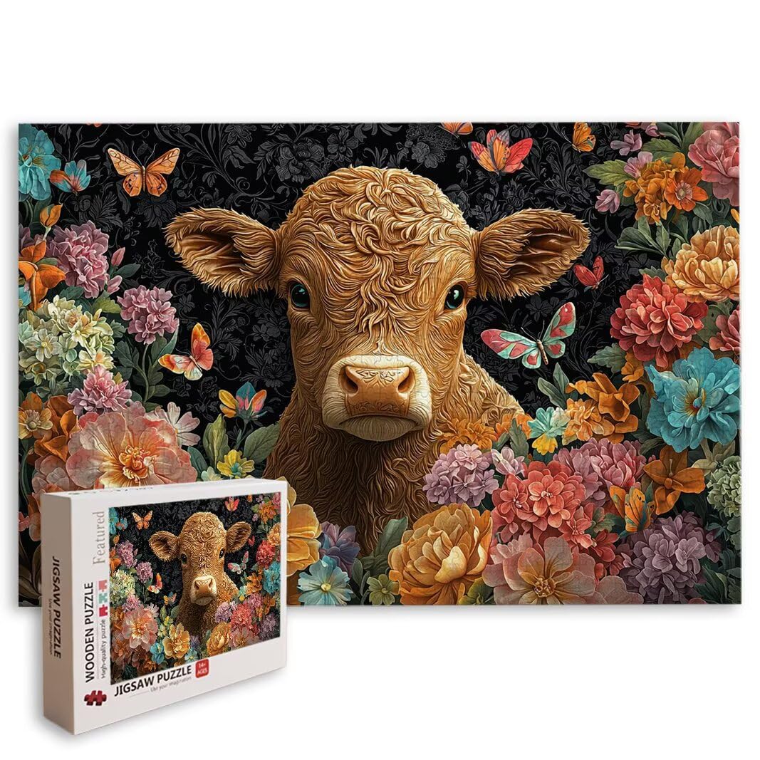 Puzzle Krowa, Puzzle 2000 Pieces, Puzzle Prezent Kobiety, Decor -8812