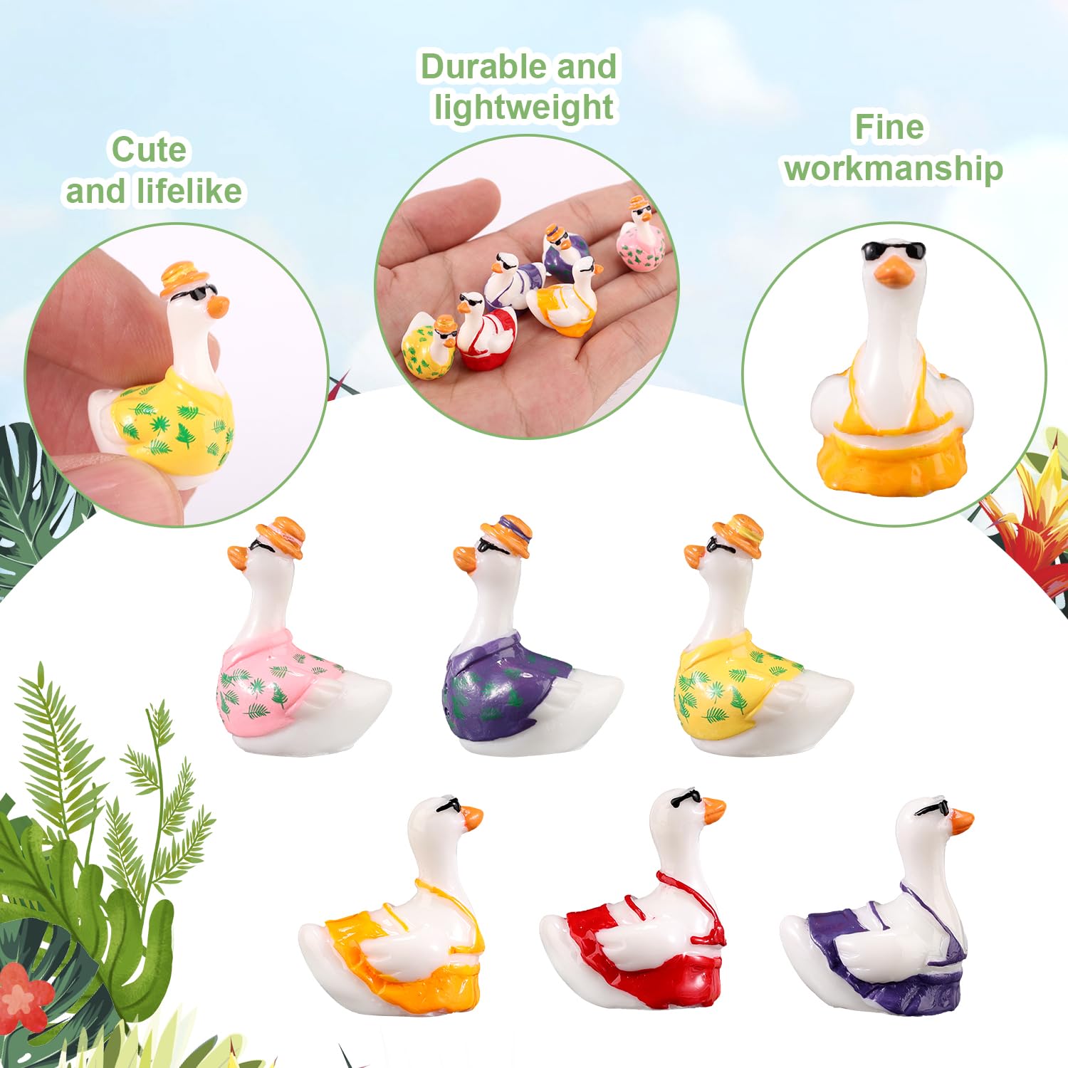 Lyreh 60pcs Tiny Resin Goose - Image 4