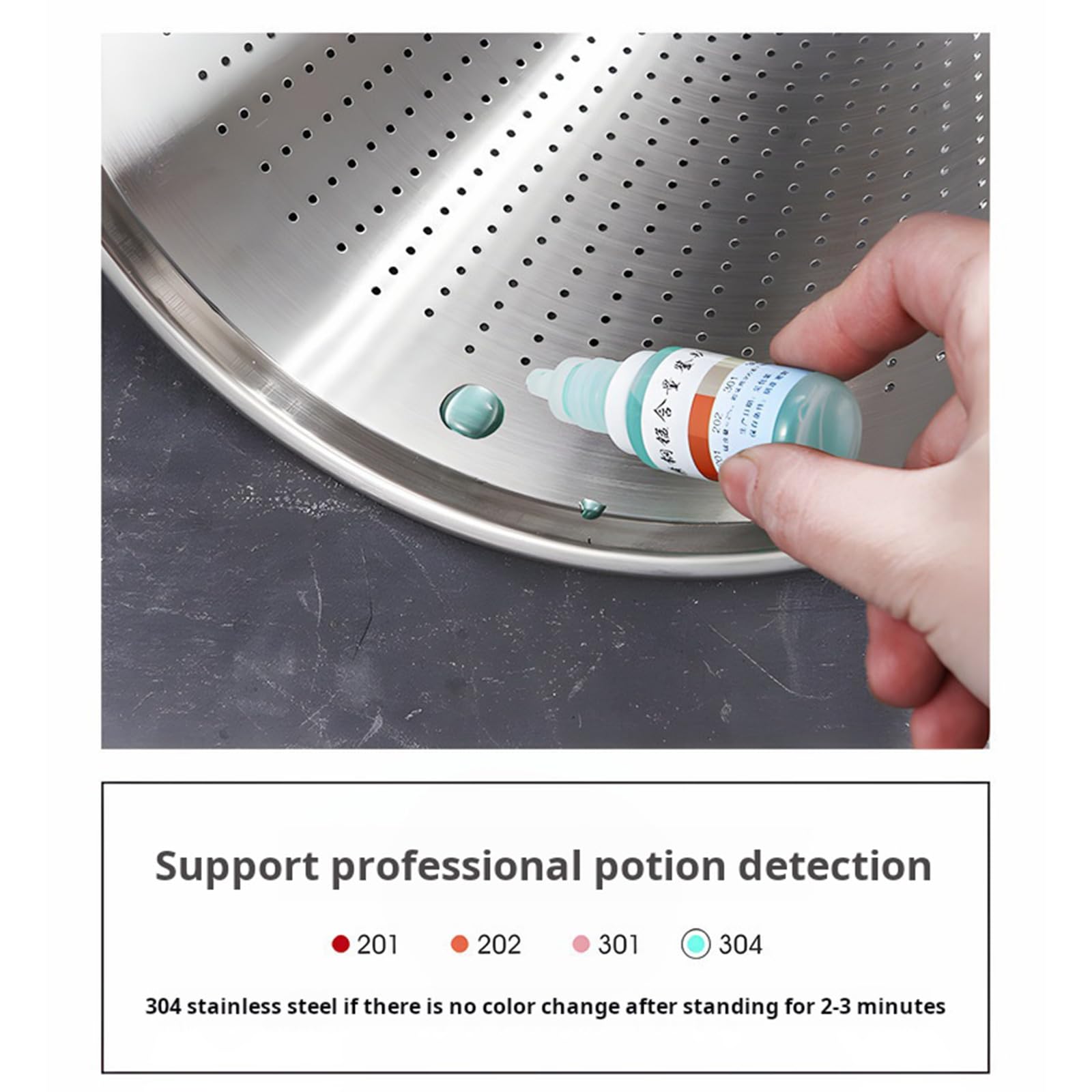 Passoire Conique en Acier Inoxydable à Polissage Lisse avec poignée Confortable pour la Cuisine Quotidienne, équipement de Cuisine Professionnel