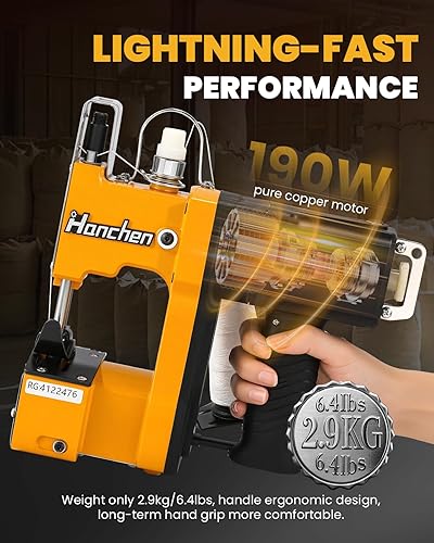 Miniatura 3 de Hanchen Máquina de coser de bolsas Máquina de sellado de bolsas de alta velocidad Máquina de cierre de bolsas Máquina de costura de bolsas Máquina