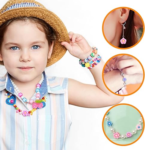 Miniatura 6 de 100 cuentas de flores de arcilla polimérica de colores para bricolaje, joyas, pulseras, aretes, collares, suministros para hacer manualidades