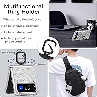 Vista 2 de Miimall Funda compatible con Galaxy Z Flip 3, Samsung Z Flip 3, soporte de anillo ultra protector a prueba de golpes, carcasa duradera para Galaxy Z